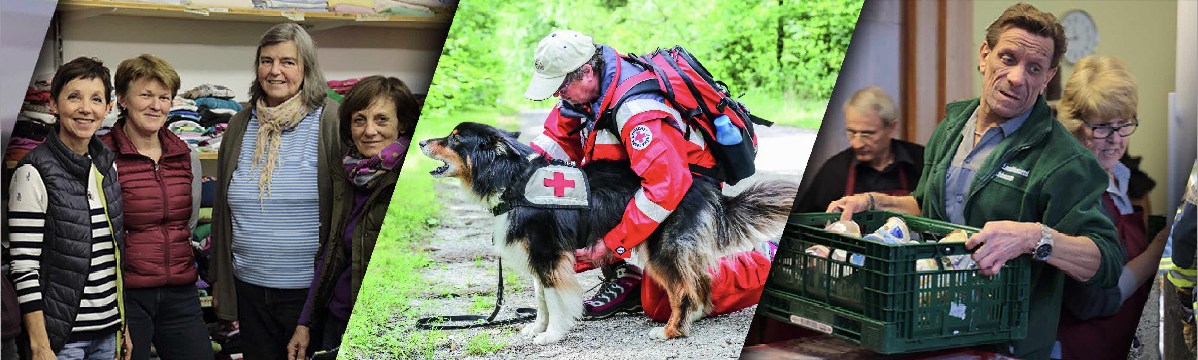 Ehrenamtliche bei der Arbeit: Kleidersammlung, BRK, Tafel