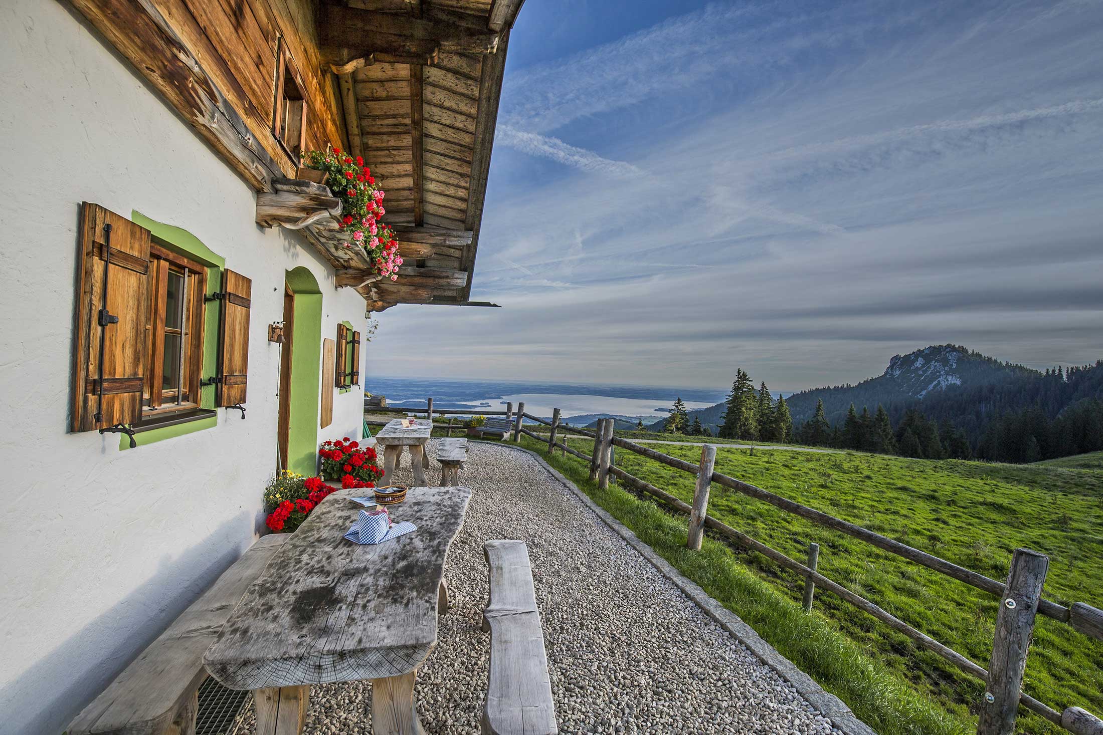 Piesenhausener Hochalm in Grassau mit Chiemseeblick